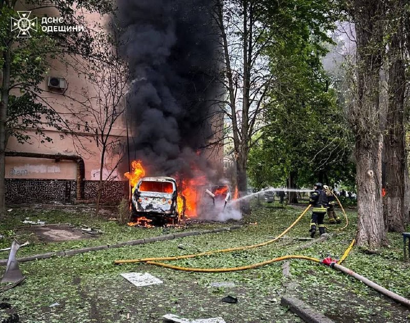 Damage to civilian property in Odesa as result of drone strike
