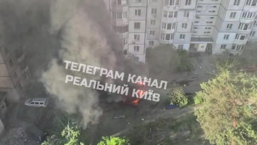 More drones strikes at the residential areas in Kyiv