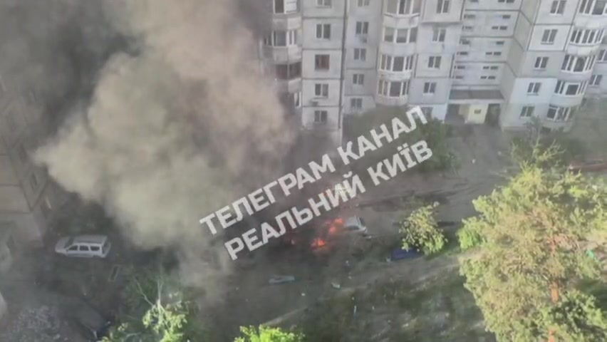 More drones strikes at the residential areas in Kyiv