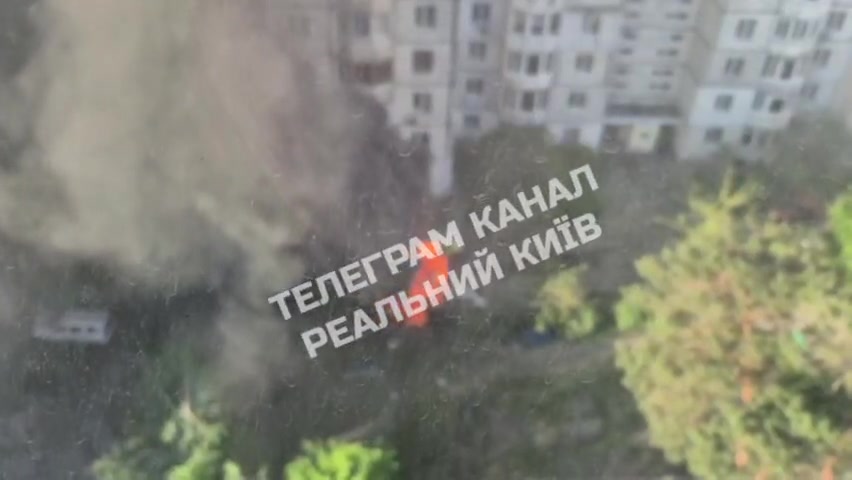 More drones strikes at the residential areas in Kyiv