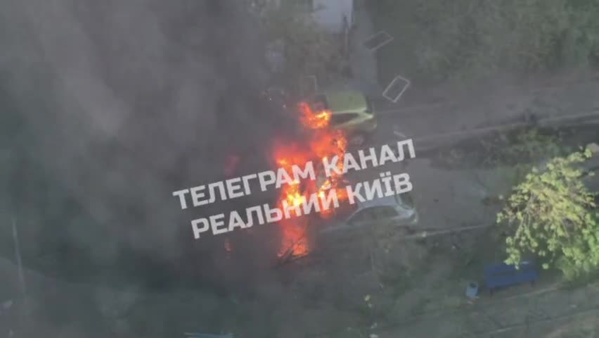 More drones strikes at the residential areas in Kyiv