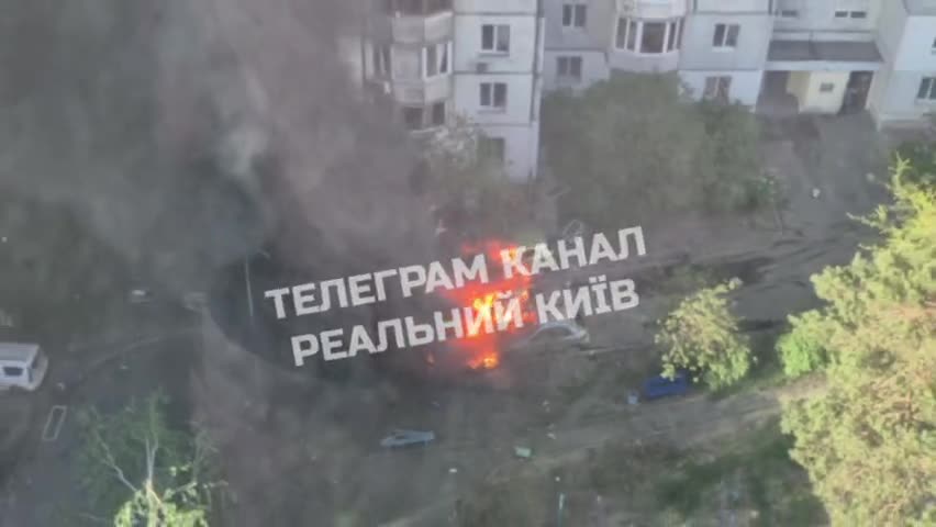 More drones strikes at the residential areas in Kyiv