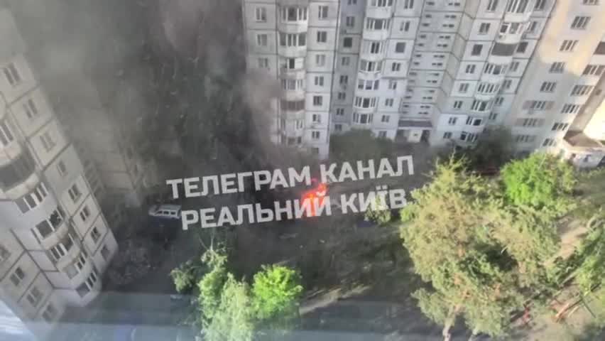 More drones strikes at the residential areas in Kyiv