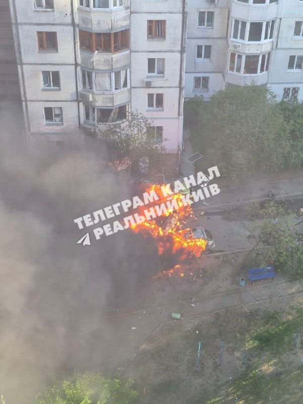 More drones strikes at the residential areas in Kyiv
