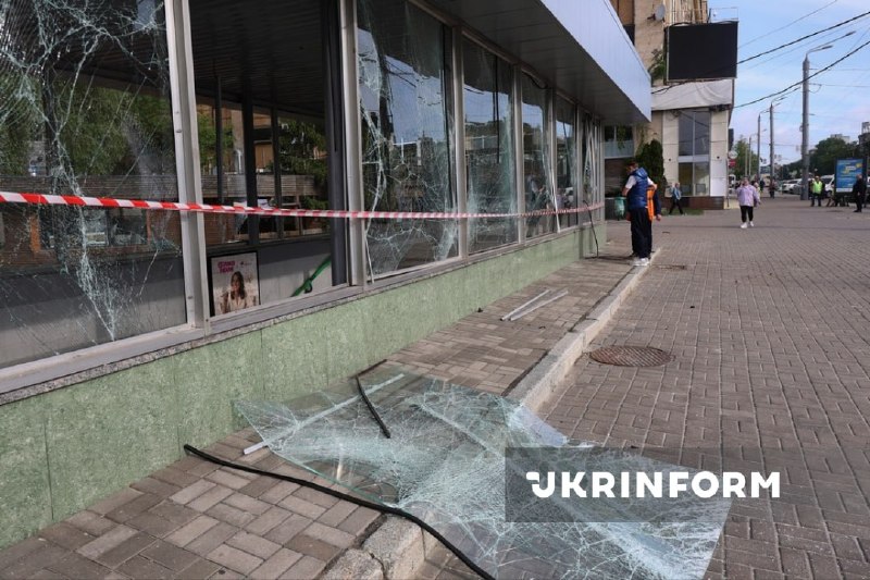 Damage in Kharkiv as result of drone strike