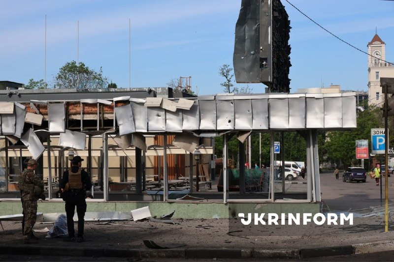 Damage in Kharkiv as result of drone strike