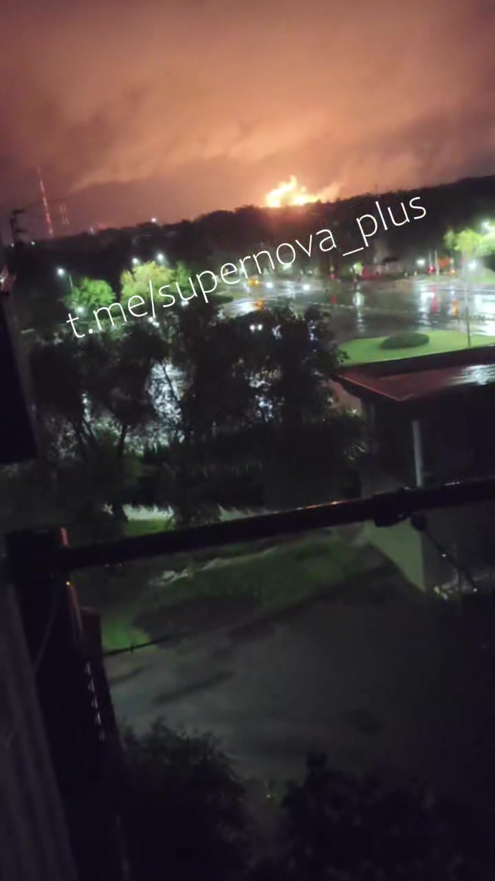Fire reported at the chemical plant in Nevinnomyssk of Stavropolskiy kray after suspected drone attack