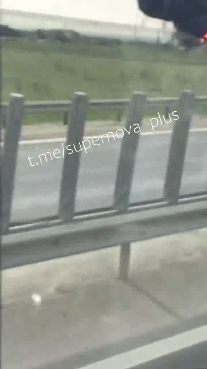 Video published showing targeted fuel trucks at Mariupol-Taganrog hihghway