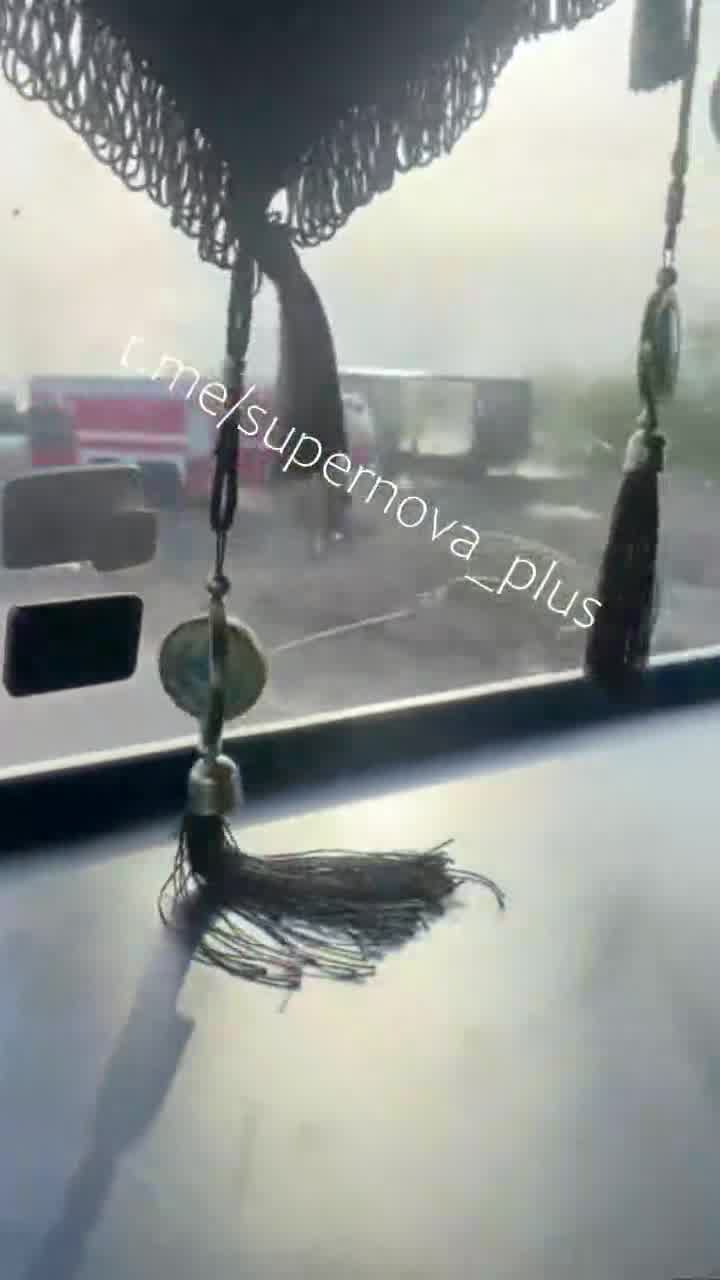 Video published showing targeted fuel trucks at Mariupol-Taganrog hihghway