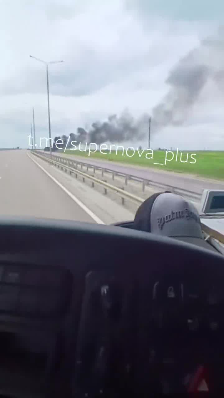Video published showing targeted fuel trucks at Mariupol-Taganrog hihghway
