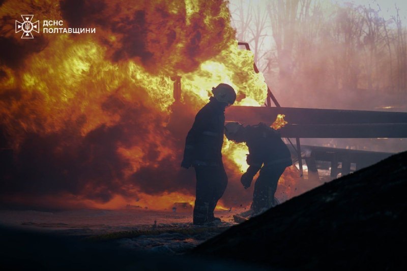 For 2 days in a row, Russians attacked two industrial facilities in the Myrhorod district