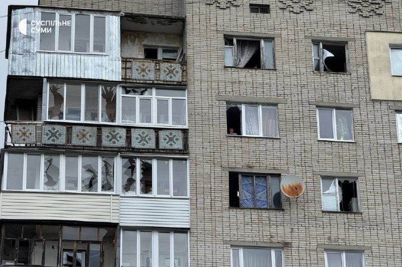 Railway station and other railway infrastructure was damaged as result of Russian bombardment in Shostka