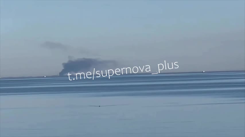 Smoke is rising over Kronstadt also