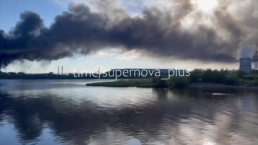 Smoke is rising over Kronstadt also