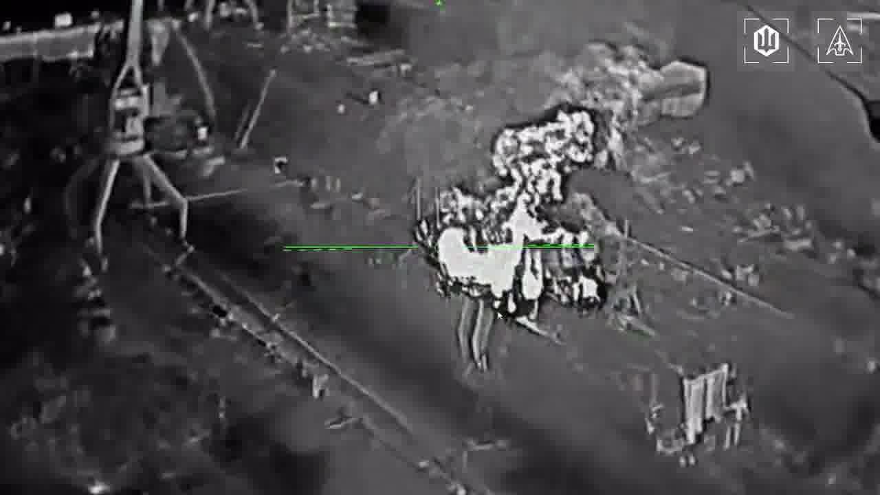 Ukrainian drones hit a Steregushchy-class corvette of the Russian Navy Boikiy in Kronshtadt, Saint-Petersburg