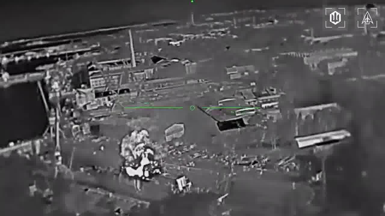 Ukrainian drones hit a Steregushchy-class corvette of the Russian Navy Boikiy in Kronshtadt, Saint-Petersburg