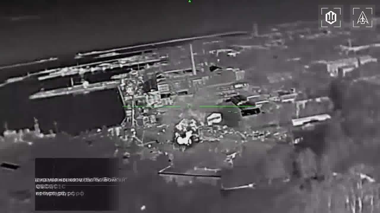 Ukrainian drones hit a Steregushchy-class corvette of the Russian Navy Boikiy in Kronshtadt, Saint-Petersburg