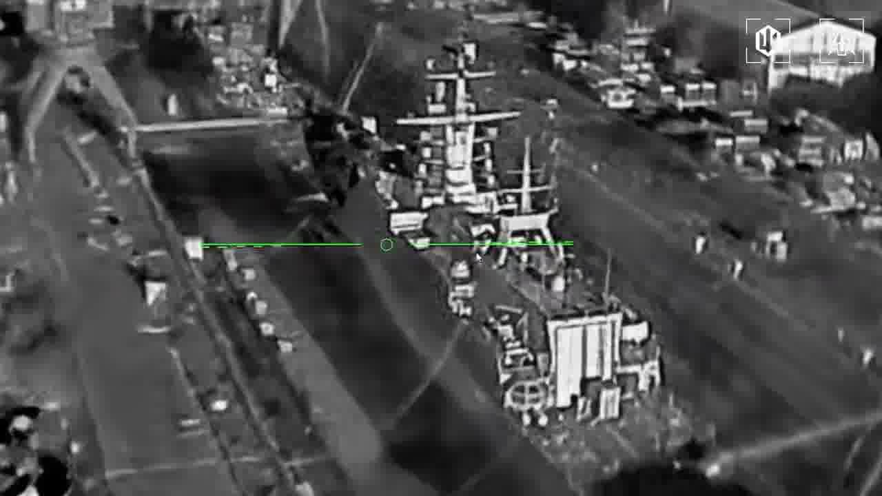 Ukrainian drones hit a Steregushchy-class corvette of the Russian Navy Boikiy in Kronshtadt, Saint-Petersburg