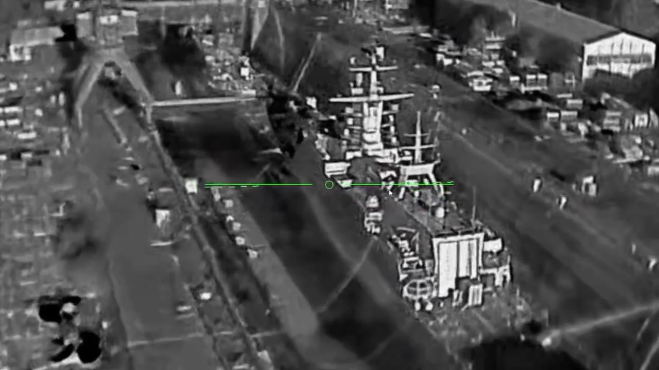 Ukrainian drones hit a Steregushchy-class corvette of the Russian Navy Boikiy in Kronshtadt, Saint-Petersburg