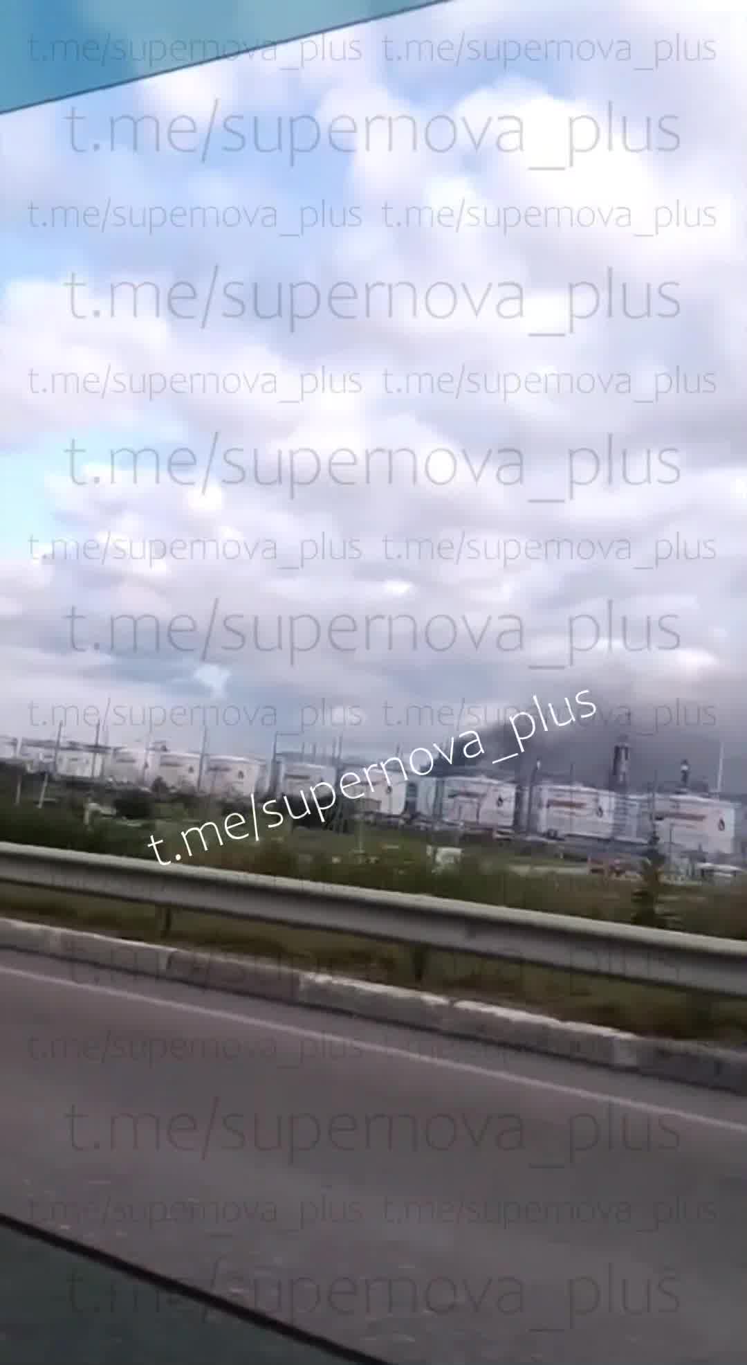 Fire after explosions at oil refinery in Slavyansk-na-Kubani