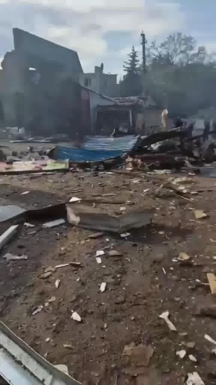 Destruction in Vasylkivka of Dnipropetrovsk region as result of airstrikes