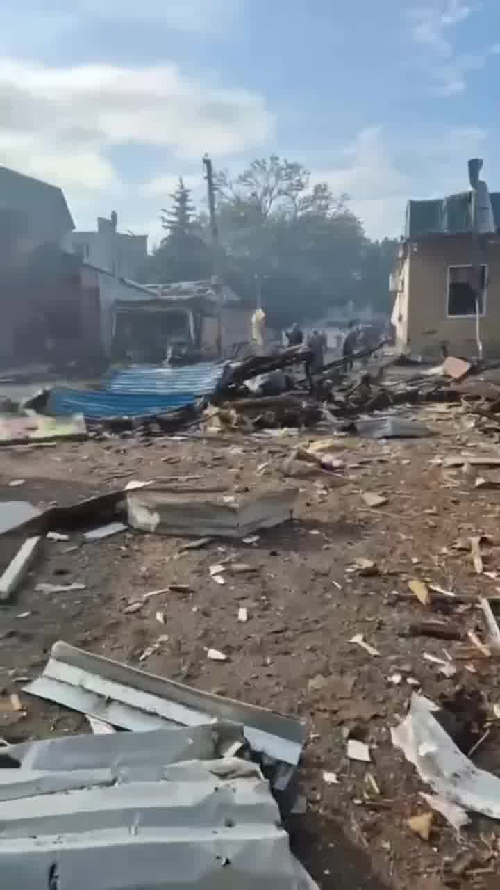 Destruction in Vasylkivka of Dnipropetrovsk region as result of airstrikes