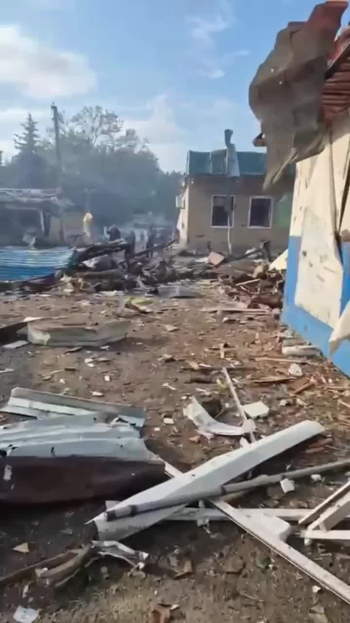 Destruction in Vasylkivka of Dnipropetrovsk region as result of airstrikes