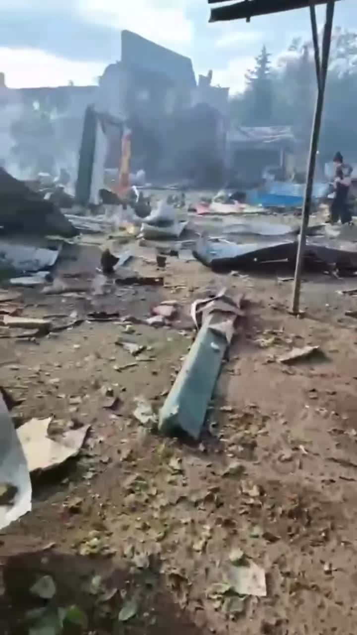 Destruction in Vasylkivka of Dnipropetrovsk region as result of airstrikes