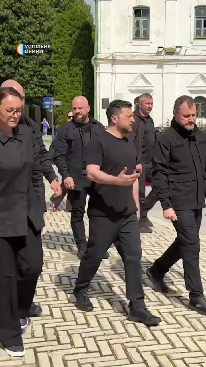 President Zelensky and PM Sviridenko has visited site of the Russian attack at Kyiv-Pechersk Lavra