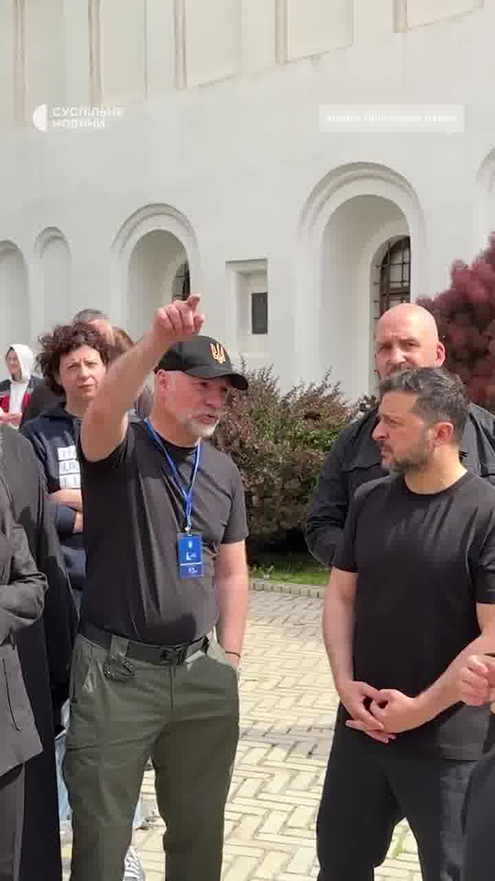 President Zelensky and PM Sviridenko has visited site of the Russian attack at Kyiv-Pechersk Lavra