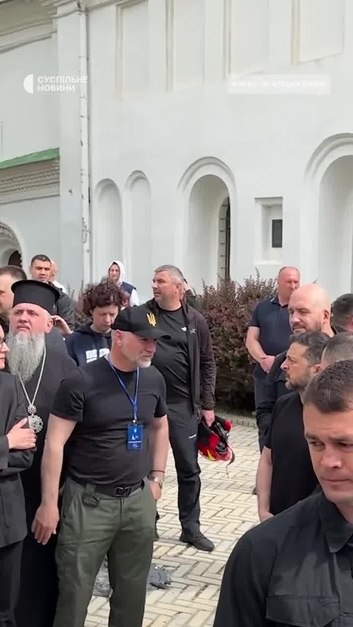 President Zelensky and PM Sviridenko has visited site of the Russian attack at Kyiv-Pechersk Lavra