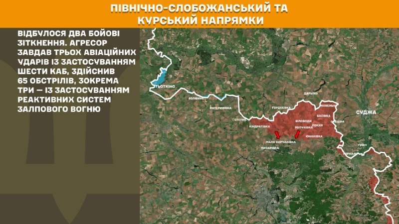 At Kursk and North Slobozhansky(Sumy) direction Ukrainian forces have repelled 2 Russian army assaults, - General Staff of Armed Forces of Ukraine reports