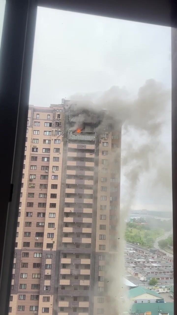 Residential house was damaged in Zhukovskiy