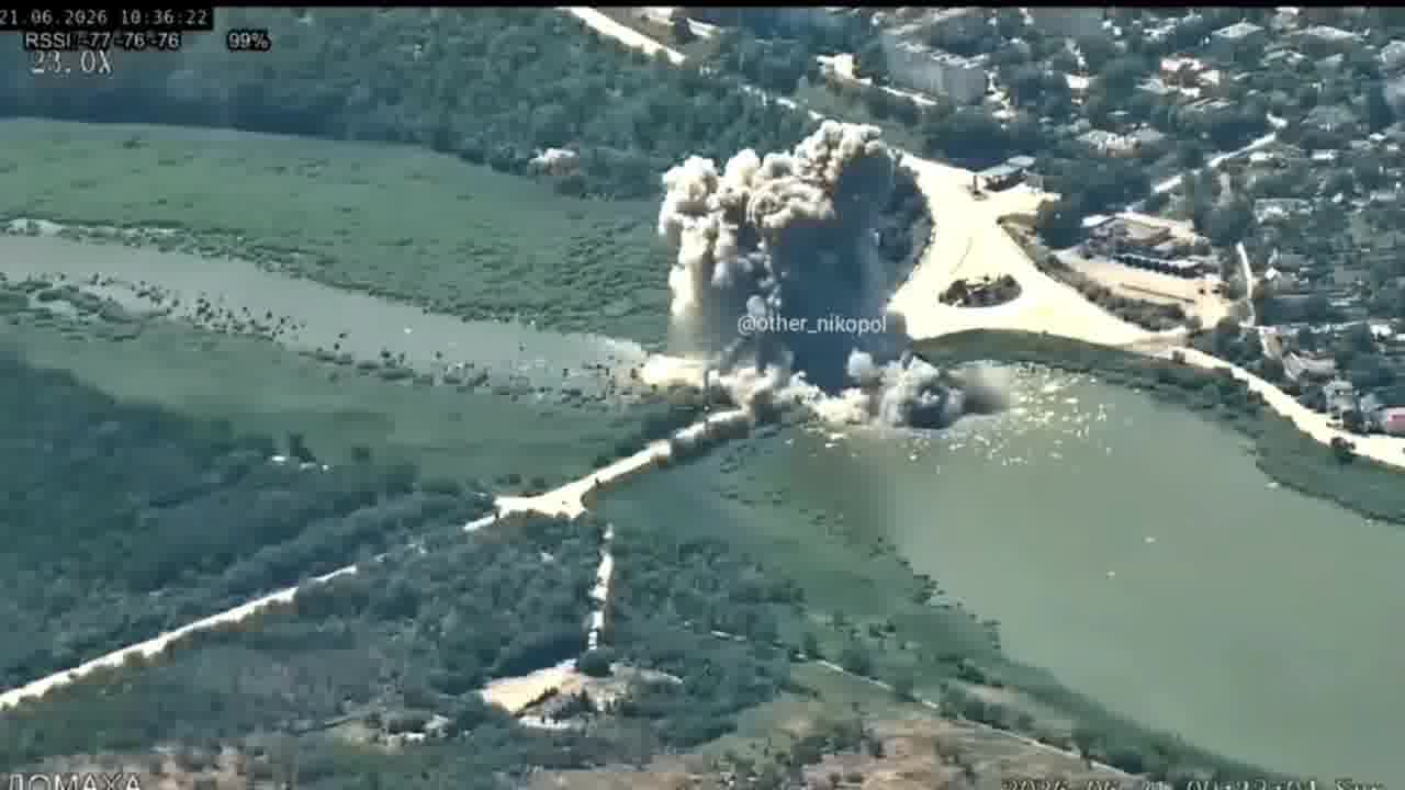 Ukrainian aviation had conducted airstrike at the bridge in Vasylivka of Zaporizhia region