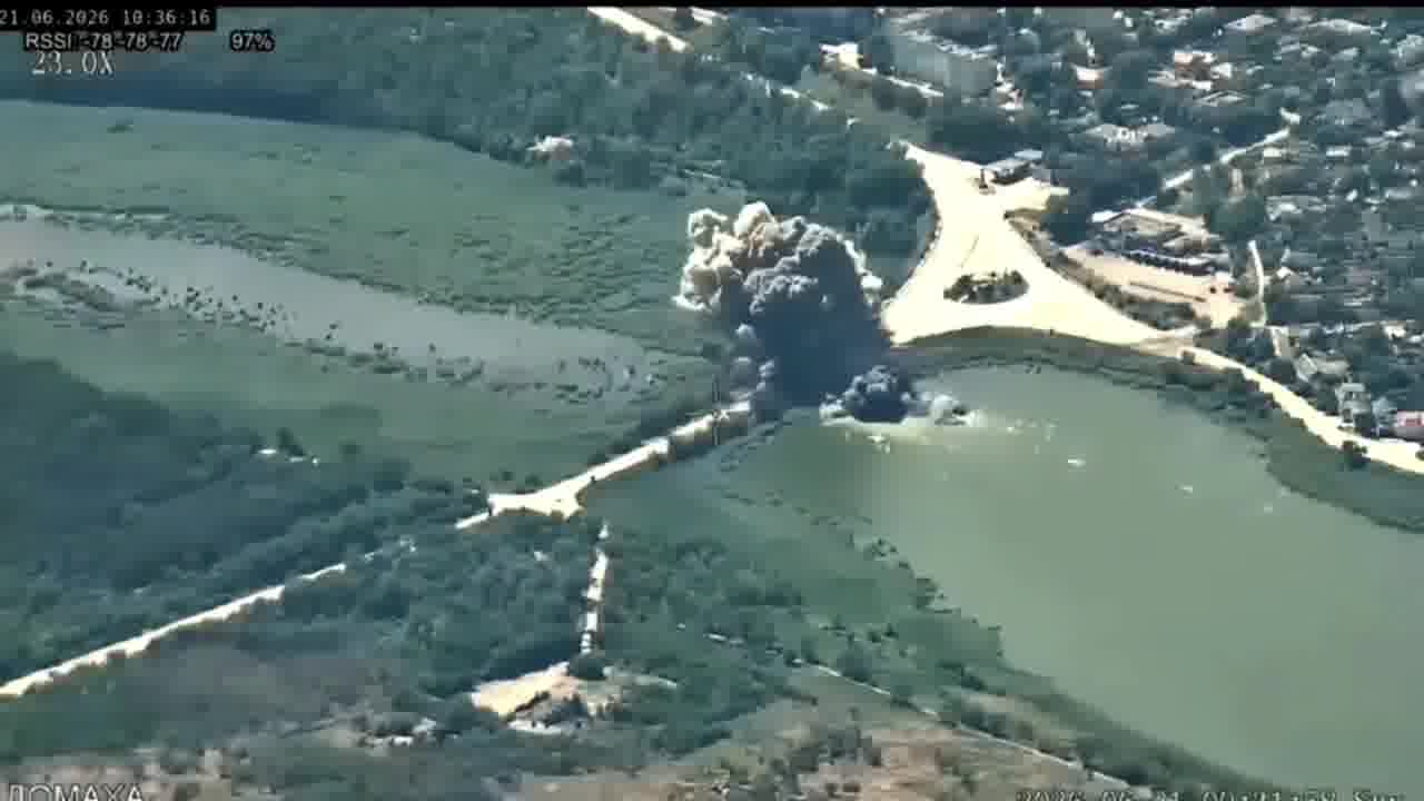 Ukrainian aviation had conducted airstrike at the bridge in Vasylivka of Zaporizhia region