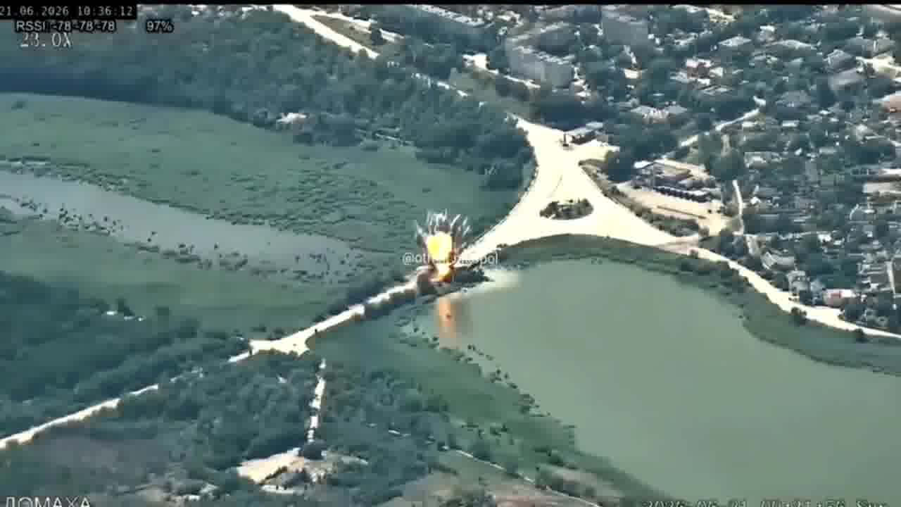 Ukrainian aviation had conducted airstrike at the bridge in Vasylivka of Zaporizhia region
