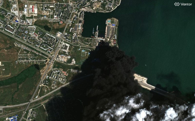 Satellite images of the consequences of recent Ukrainian drone strikes published by Vantor