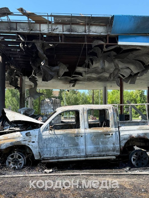 2 people wounded as result of drone strike at the fuel station near Sumy