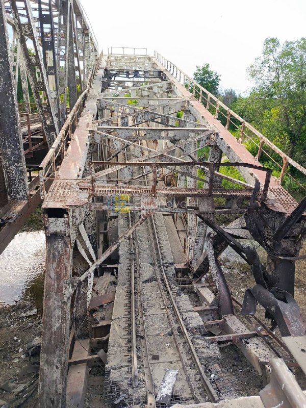 Railway bridge was destroyed on 26th June in Sabivka of Luhansk region