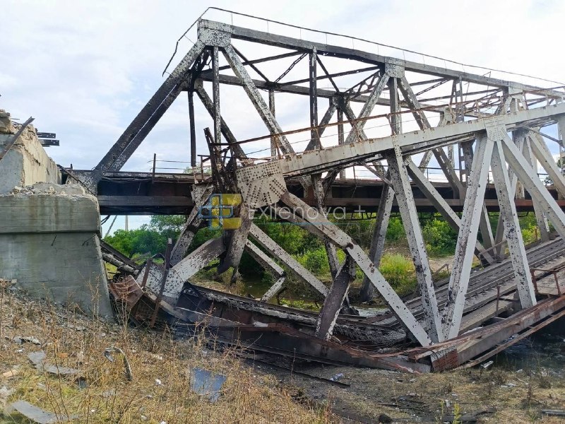 Railway bridge was destroyed on 26th June in Sabivka of Luhansk region