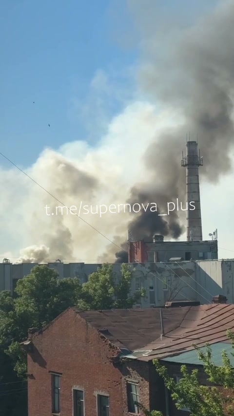 Fire after drones raid in Penza