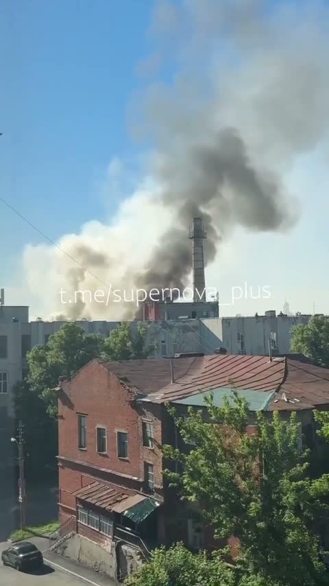 Fire after drones raid in Penza