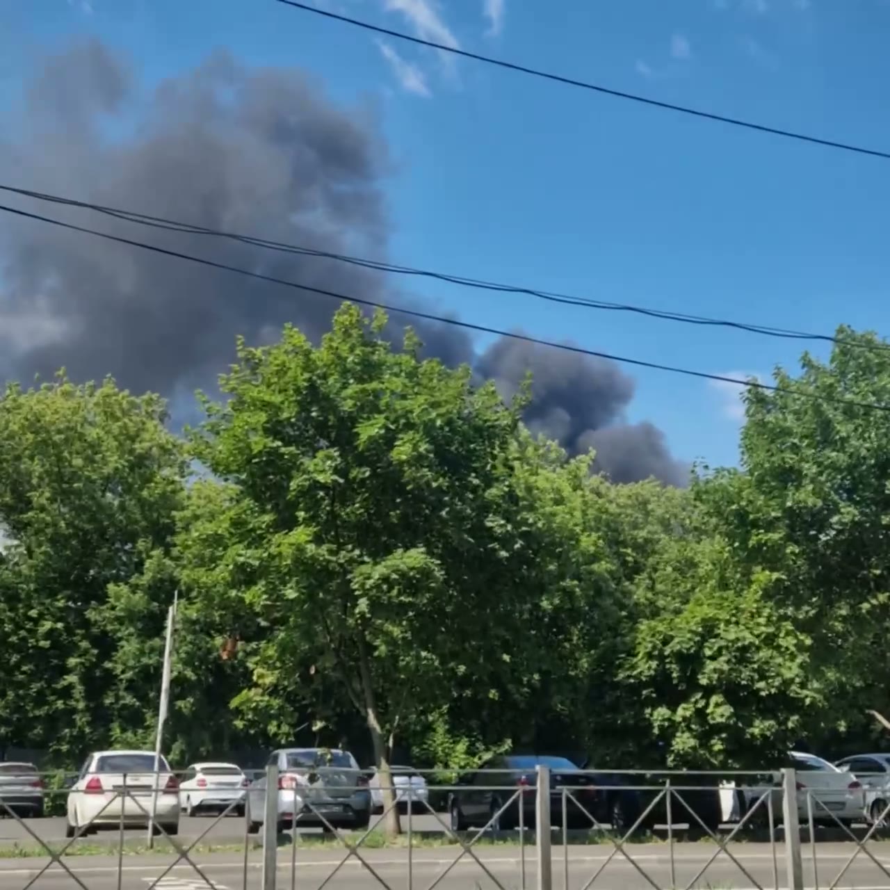 Fire reported at the power substation in Lyubertsy, Moscow region