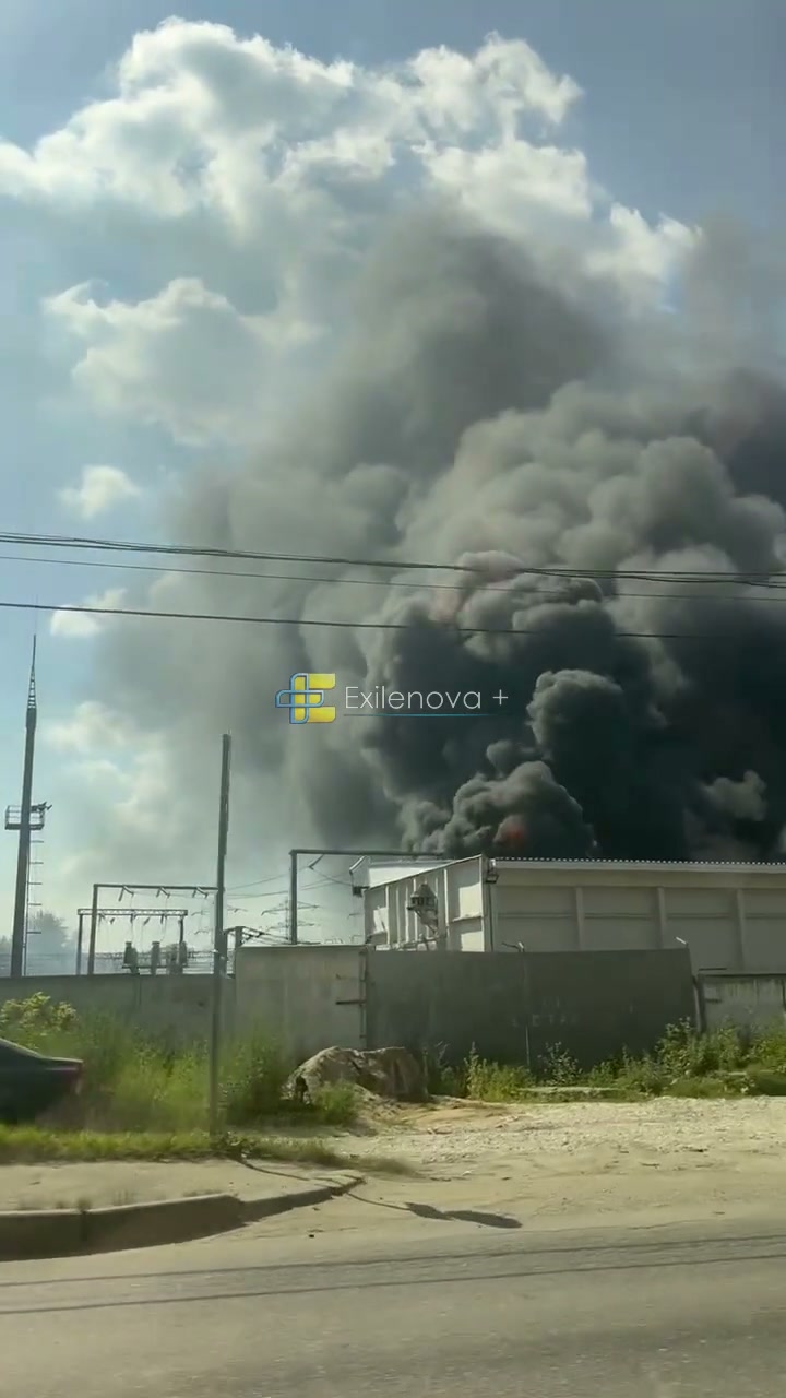 Fire reported at the power substation in Lyubertsy, Moscow region
