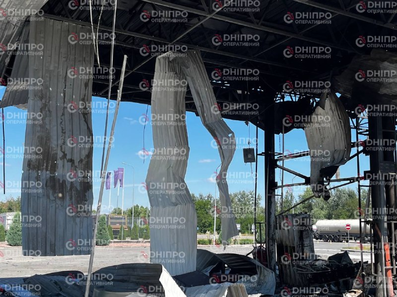 5 fuel station was attacked with drones in Dnipropetrovsk region