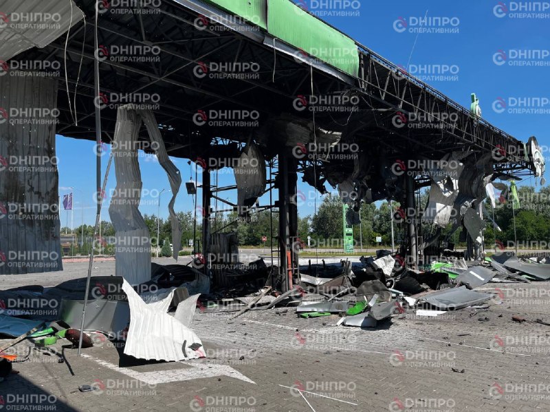 5 fuel station was attacked with drones in Dnipropetrovsk region