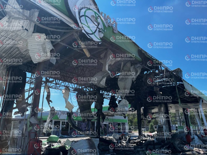 5 fuel station was attacked with drones in Dnipropetrovsk region