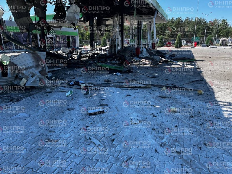 5 fuel station was attacked with drones in Dnipropetrovsk region
