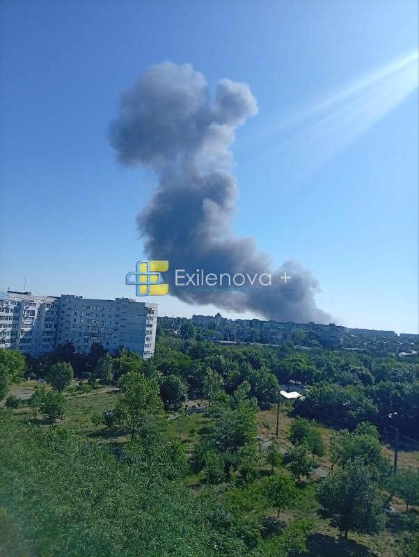 Incendi a la benzinera de Berdyansk
