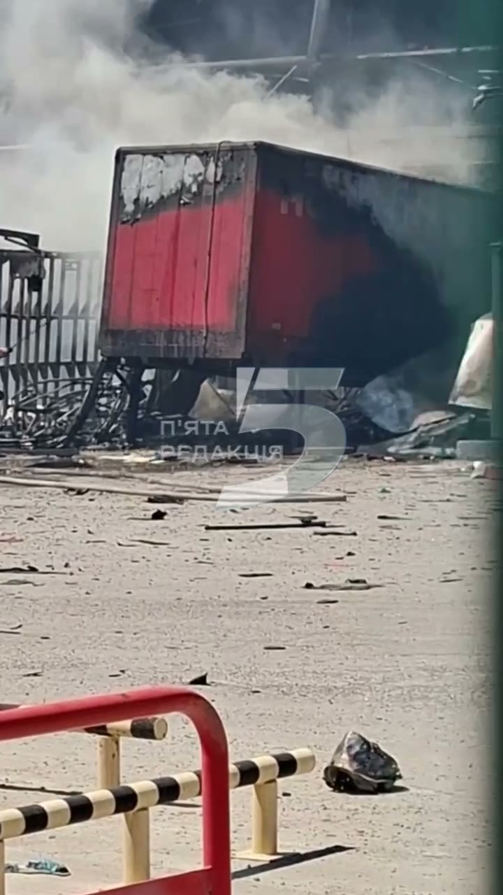 Damage in Zaporizhzhia as result of Russian strikes